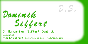 dominik siffert business card